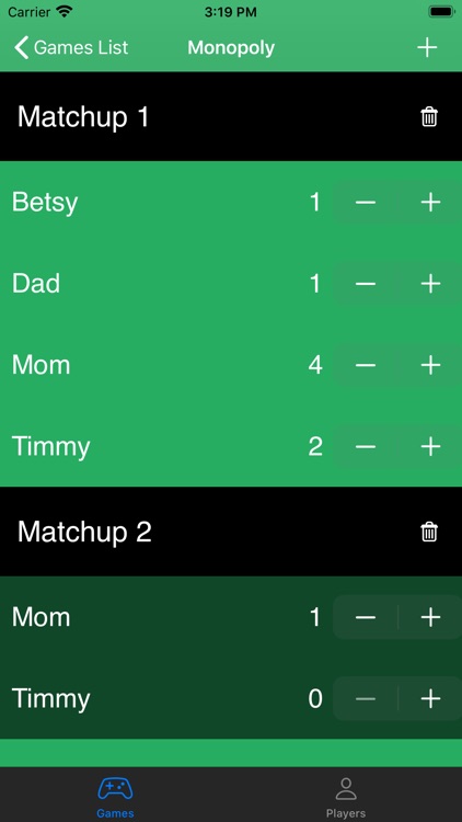 Family Game Tracker