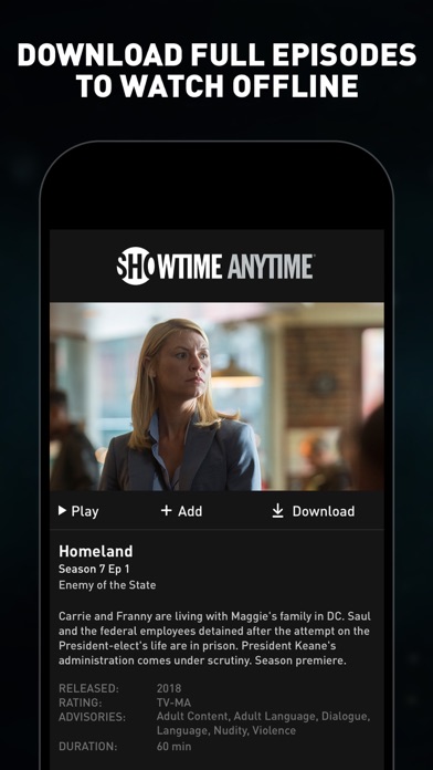 Showtime Anytime review screenshots