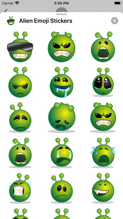 Alien Emoji Sticker-Pack