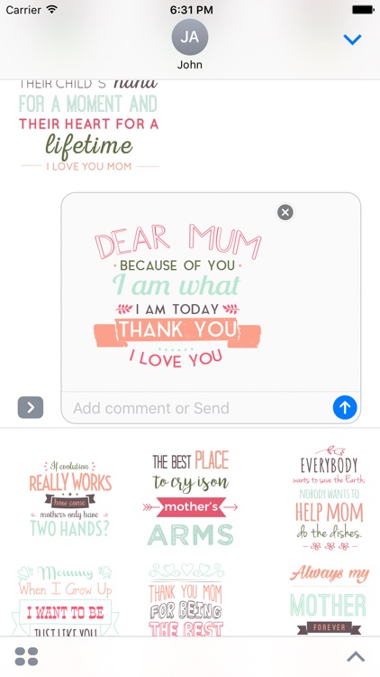 Mother Love Animated Stickers