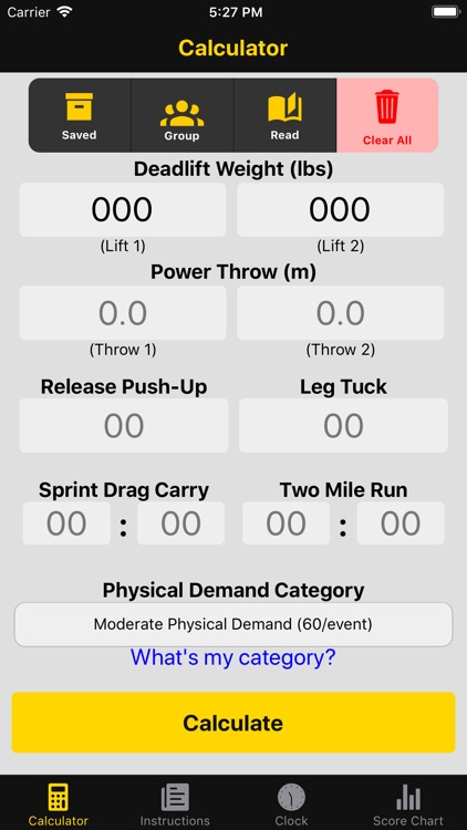 Acft Score Chart