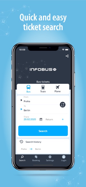 INFOBUS: Bus, train, flight