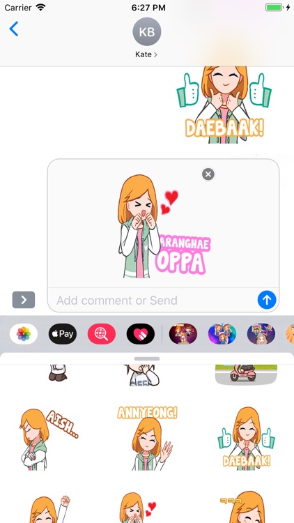 Kawaii K-Pop Girl Stickers