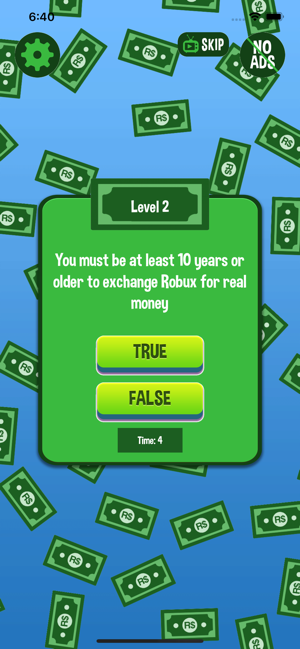 Quizes For Roblox Robux On The App Store - robux exchange for money