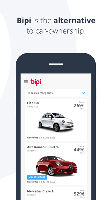 Bipi - Suscripción a coches screenshot 2