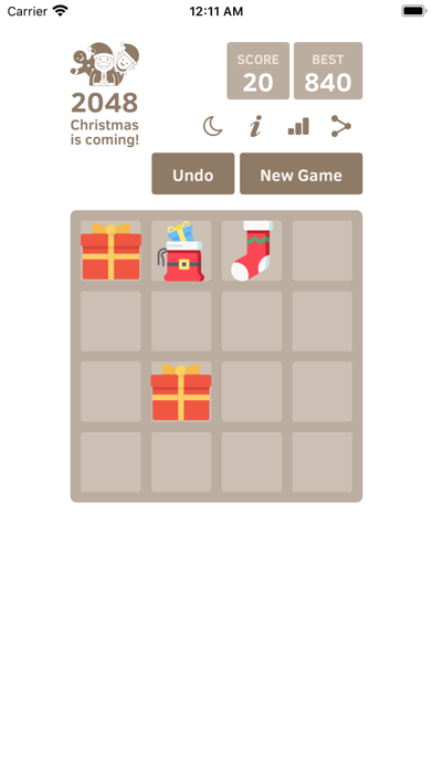 2048 Christmas - Puzzle Game screenshot 2