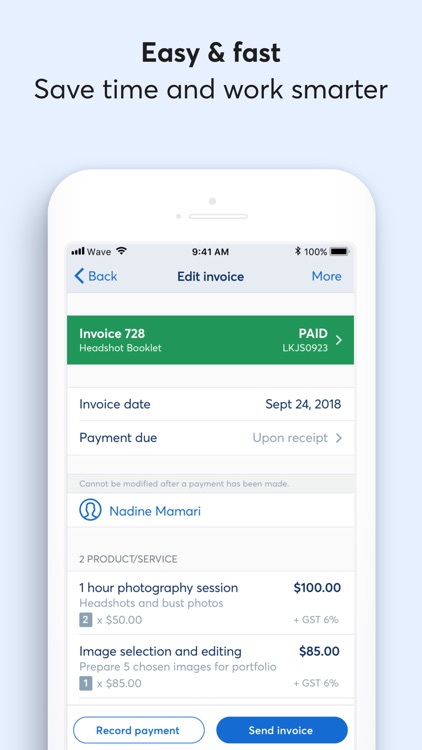 Wave Invoicing