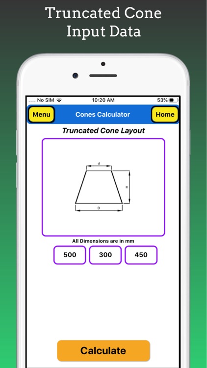 Cones Calculator