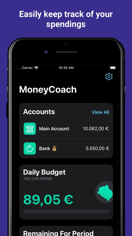 MoneyCoach Budget & Spendings screenshot-0
