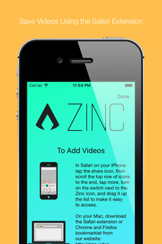Zinc - Video Bookmarks screenshot 3