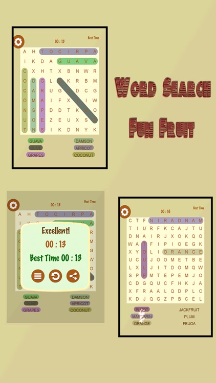 Word Search Fun Fruit Puzzle screenshot-3