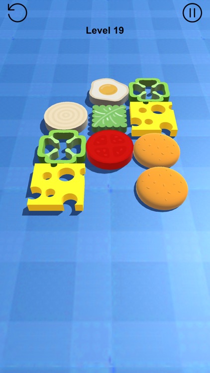 Stump Puzzle 3D - Burger Stack