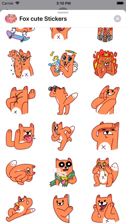 Cute Fox Stickers HD