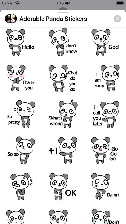 Adorable Panda Stickers screenshot-6