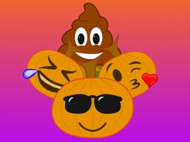 Get into the fall season with these pumpkin emoji stickers