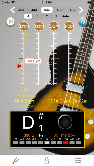 BassTuner - Tuner Bass Guitar screenshot 2