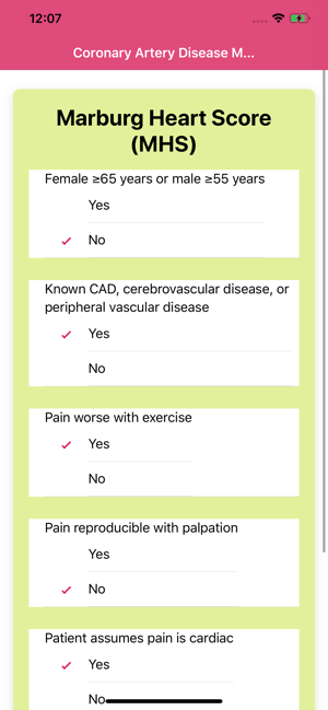 Coronary Artery Disease Score