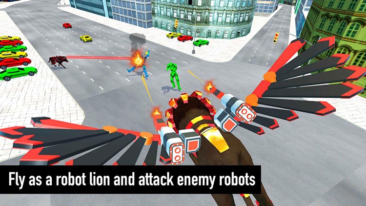 Flying Lion Robot Transform screenshot-3