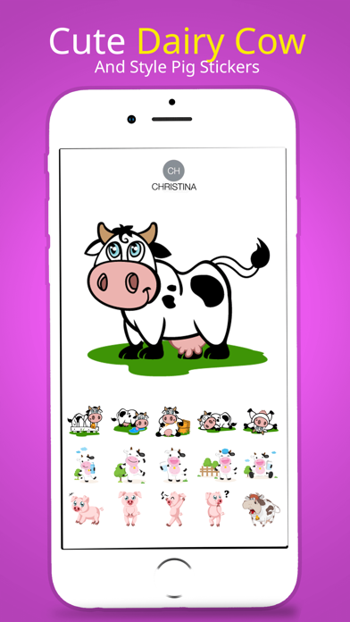 Cute Dairy Cow Stickers screenshot 3
