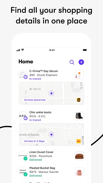 Shop: delivery & order tracker