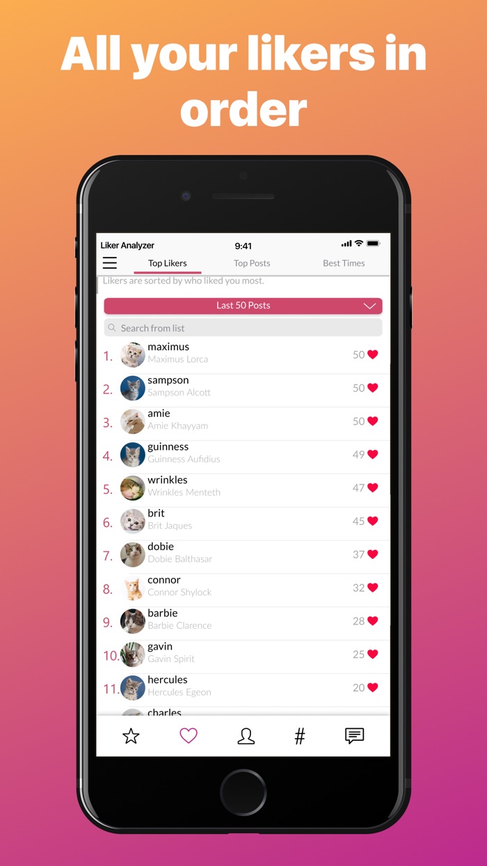 Liker Analyzer for Instagram