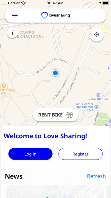 Lovesharing bikes screenshot 2