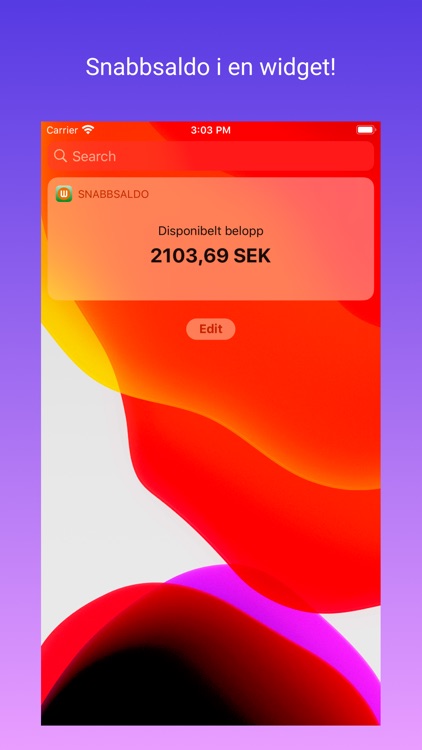 Snabbsaldo - Swedbank Widget