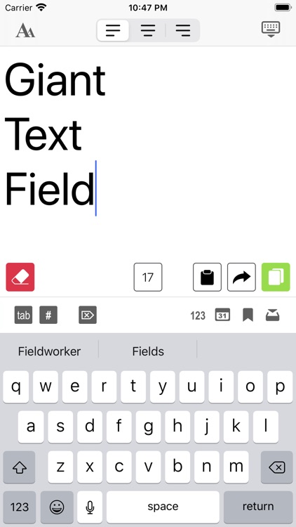 Giant Text Field