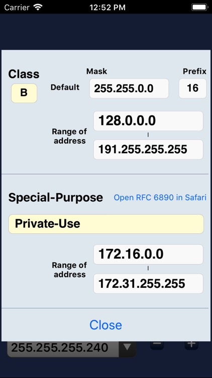 IP Keypad - Subnet Calculator