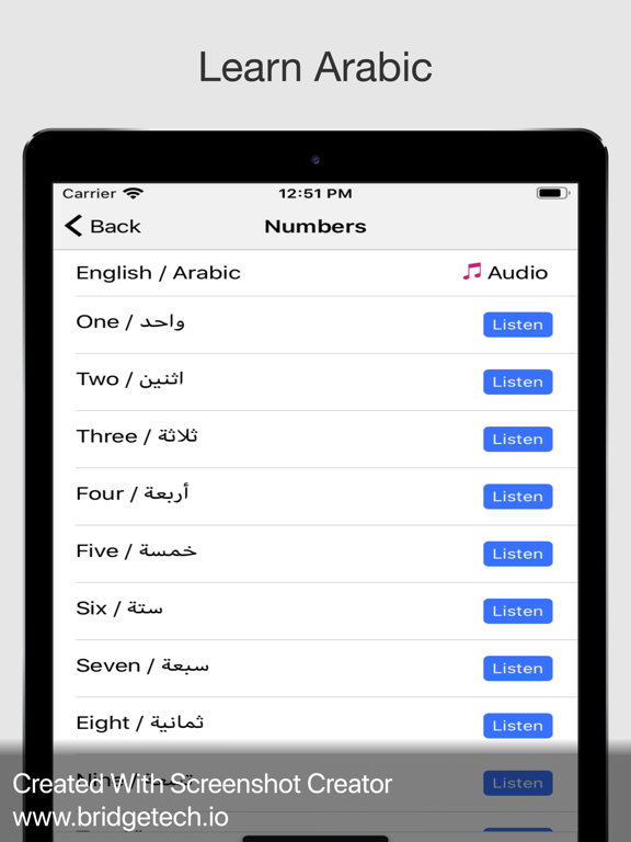 Learn Arabic language ! screenshot 4