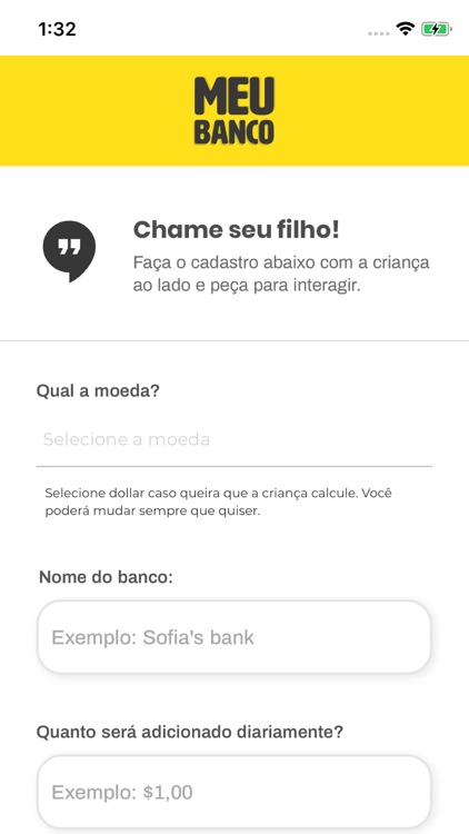 O Meu Banco controle de mesada