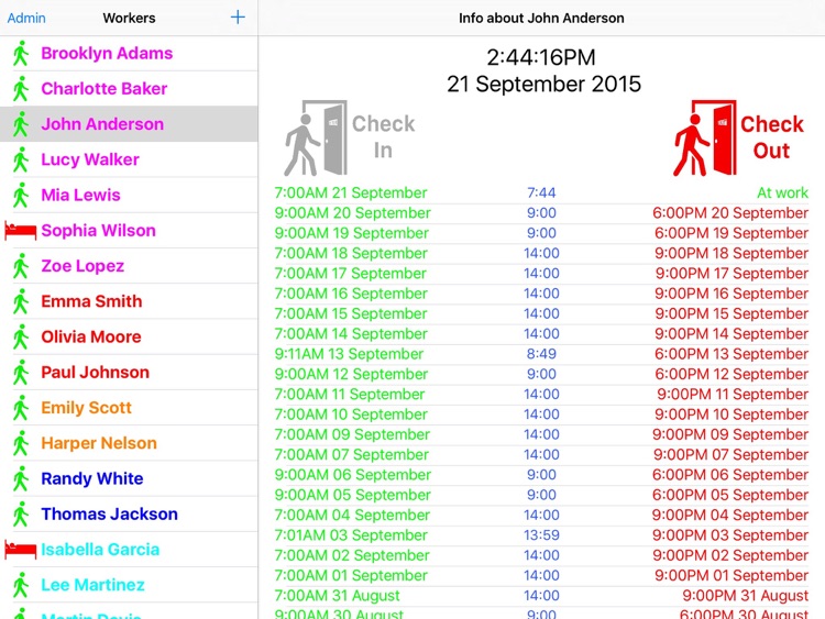 Work Check-Ins - Time Sheet screenshot-0