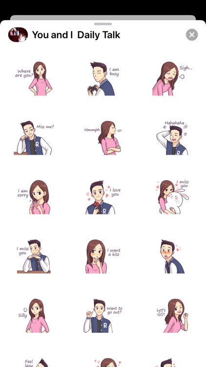 You & I : Daily Talk Stickers