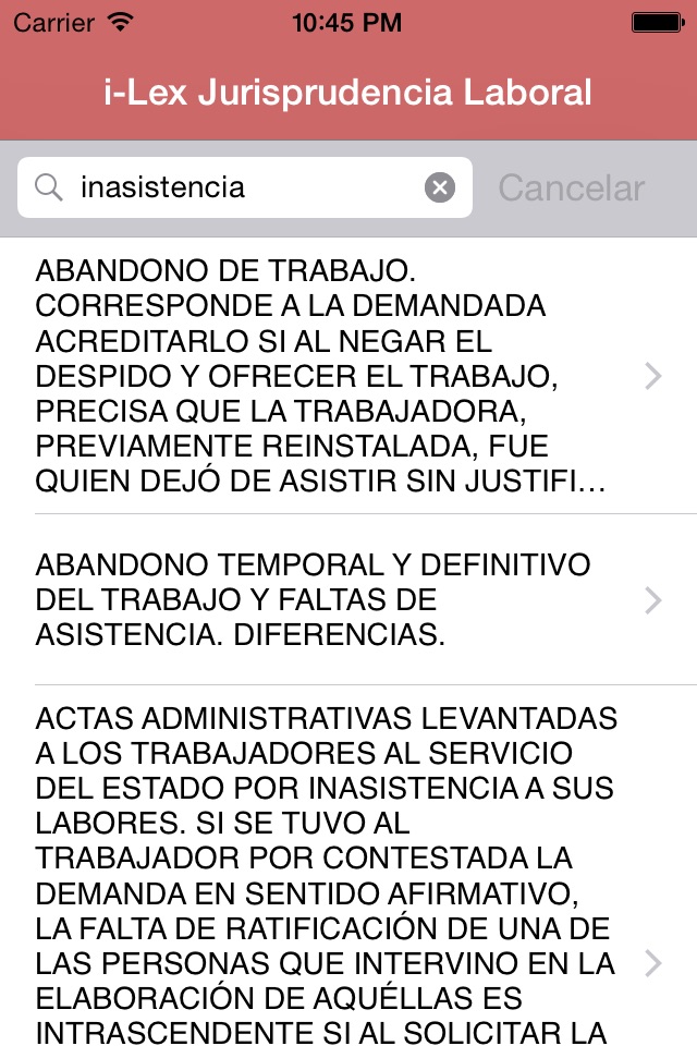 i-Lex Jurisprudencia Laboral screenshot 3