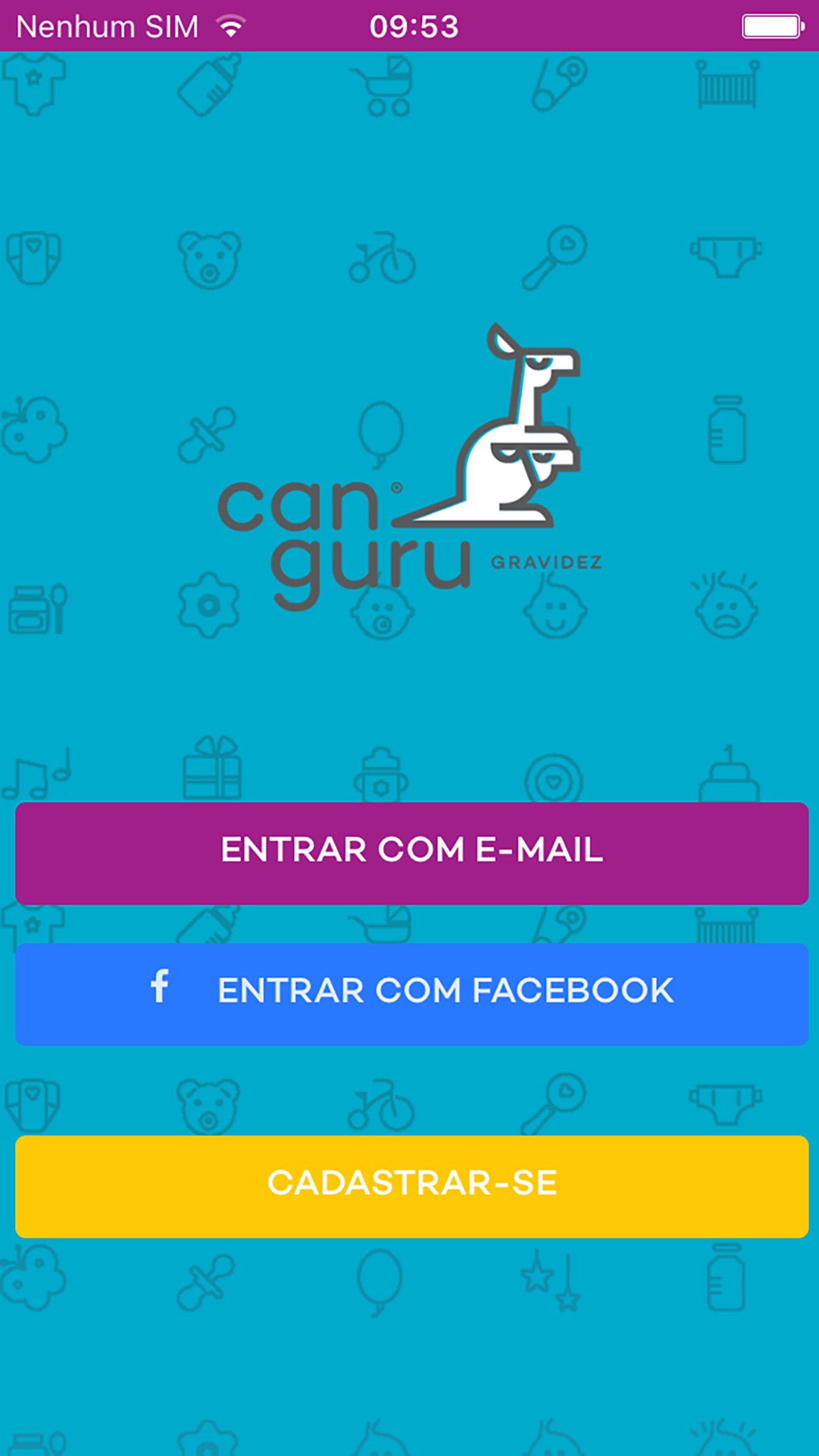 Screenshot do app Canguru Gravidez