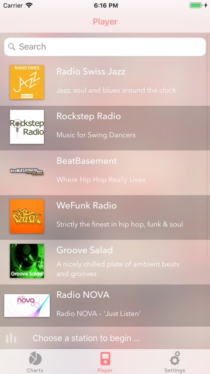 MusiCharts: Radio Player