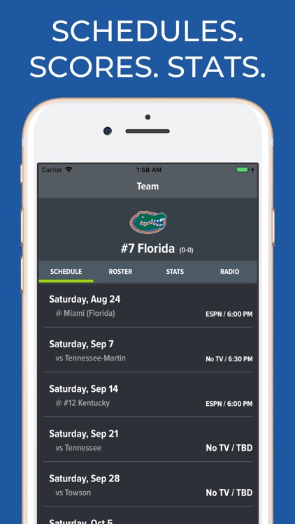 Florida Football Schedules