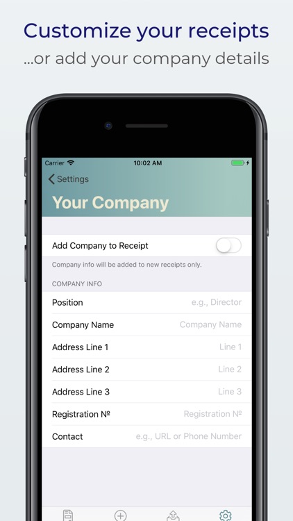 Receipts: create, print & mail screenshot-7