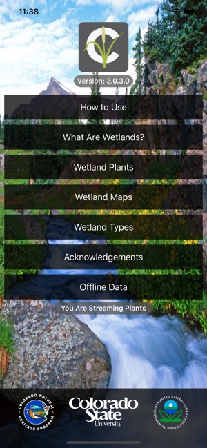 Colorado Wetlands Mobile App