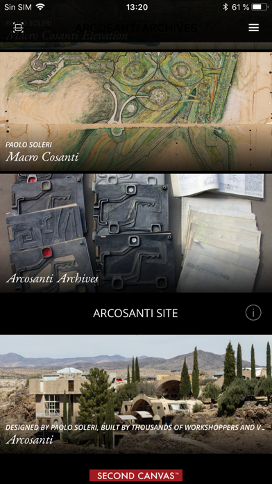 SC Arcosanti Archives screenshot 2