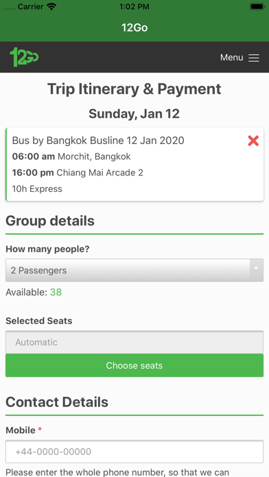 12Go Train Bus Ferry Flight screenshot 3