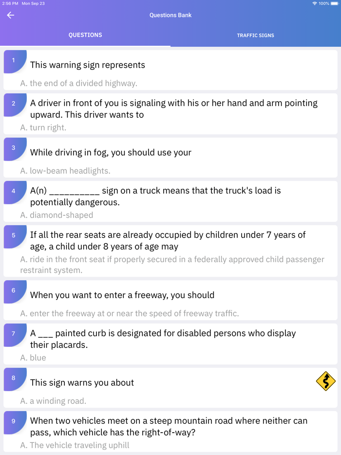 DMV Practice Test Info