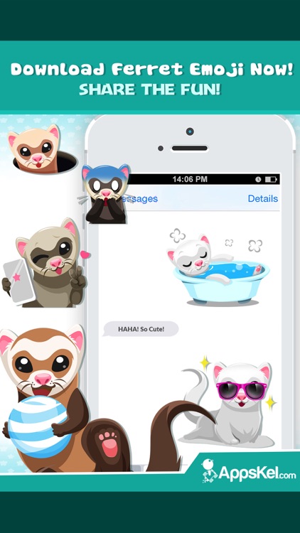 Ferret Pet Emojis Stickers App screenshot-4