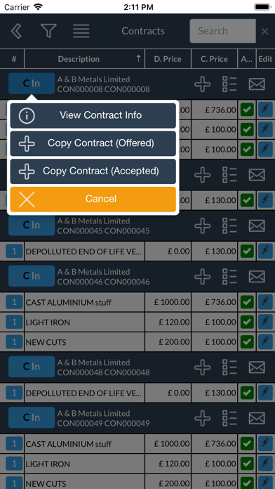 Fred Mobile Contract screenshot 2
