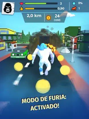 Screenshot 2 Kong and City 3D: Run & Smash iphone