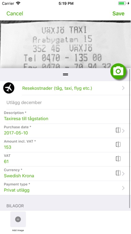 Fortnox Kvitto & Resa screenshot-3