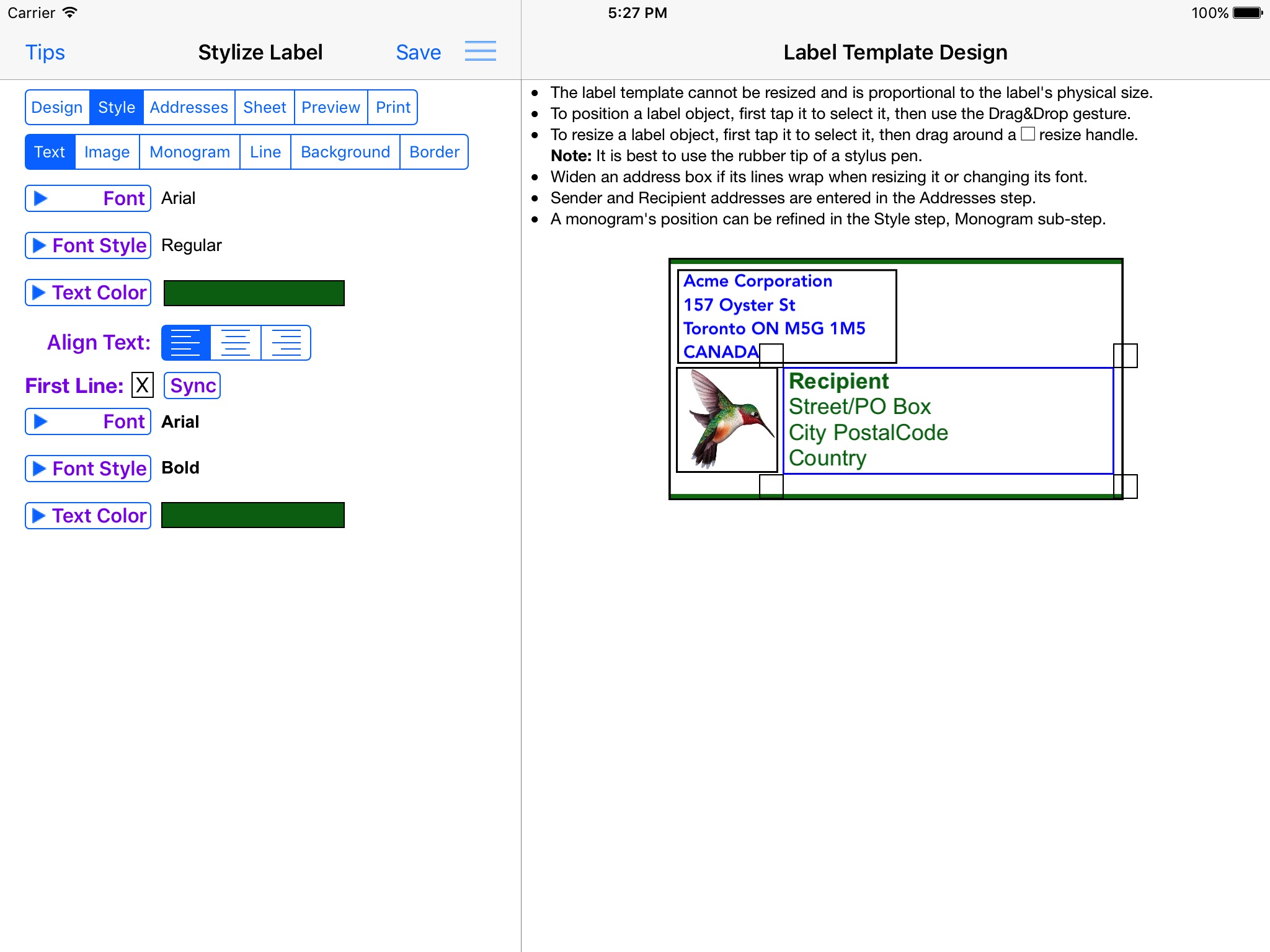 Address Label Creator screenshot 2