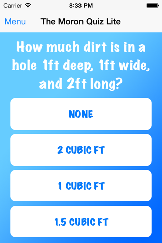 The Moron Quiz Lite screenshot 3