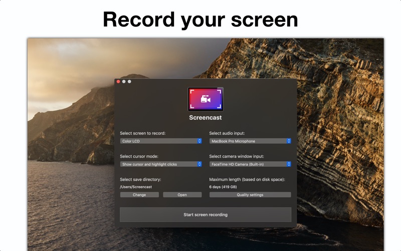 Screencast – Screen Recorder