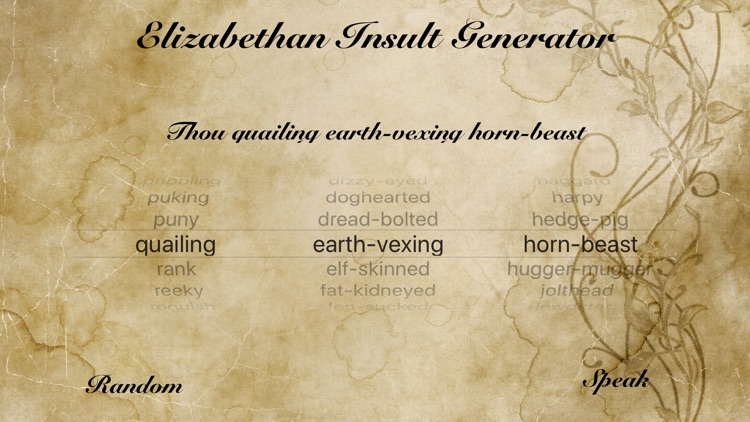 Elizabethan Insult Generator